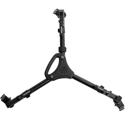 Sturdy adjustable mobile tripod for easy movement during photo shoot or video shoot.