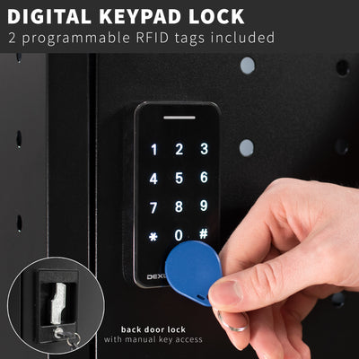 30-Bay Locking Laptop and Tablet Charging Station Cart with Digital Keypad Lock