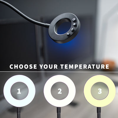 Cool, medium, and warm light options are available.