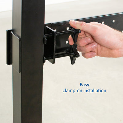Easy clamp-on installation and adjustable to fit most frames on the market.