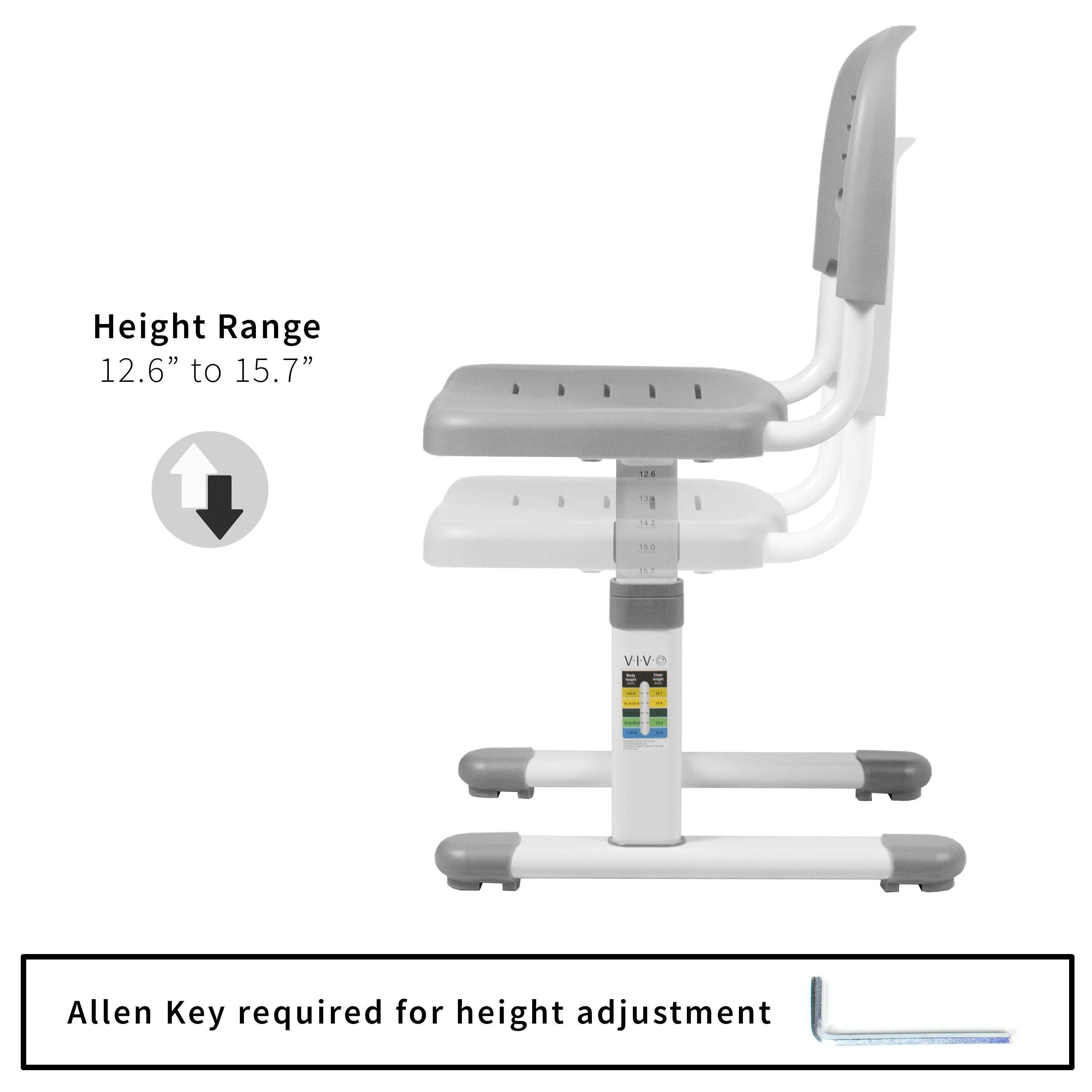 Make adjustments to this children’s chair with an Allen key.