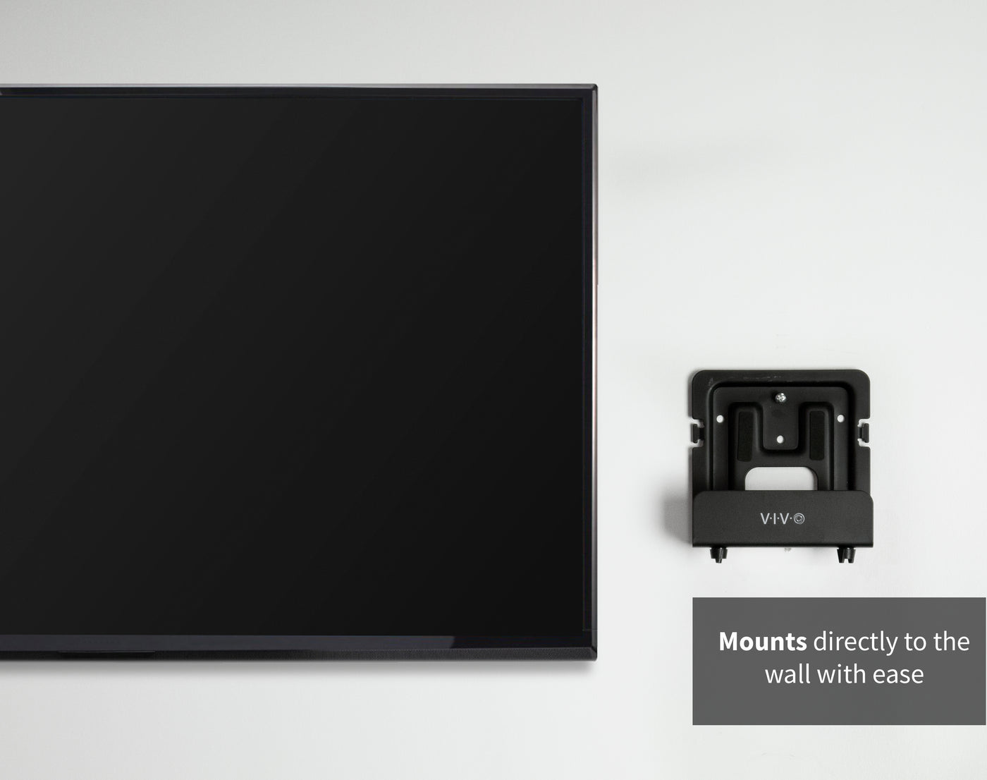 Easy mounting directly to the wall with a low-profile build.