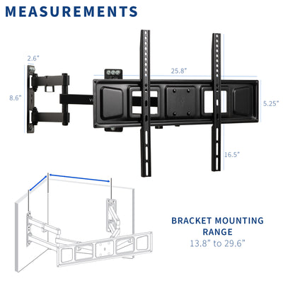 Sturdy corner wall mount for TV.
