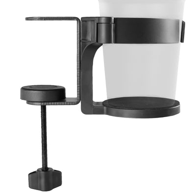 C-clamp cup mount.