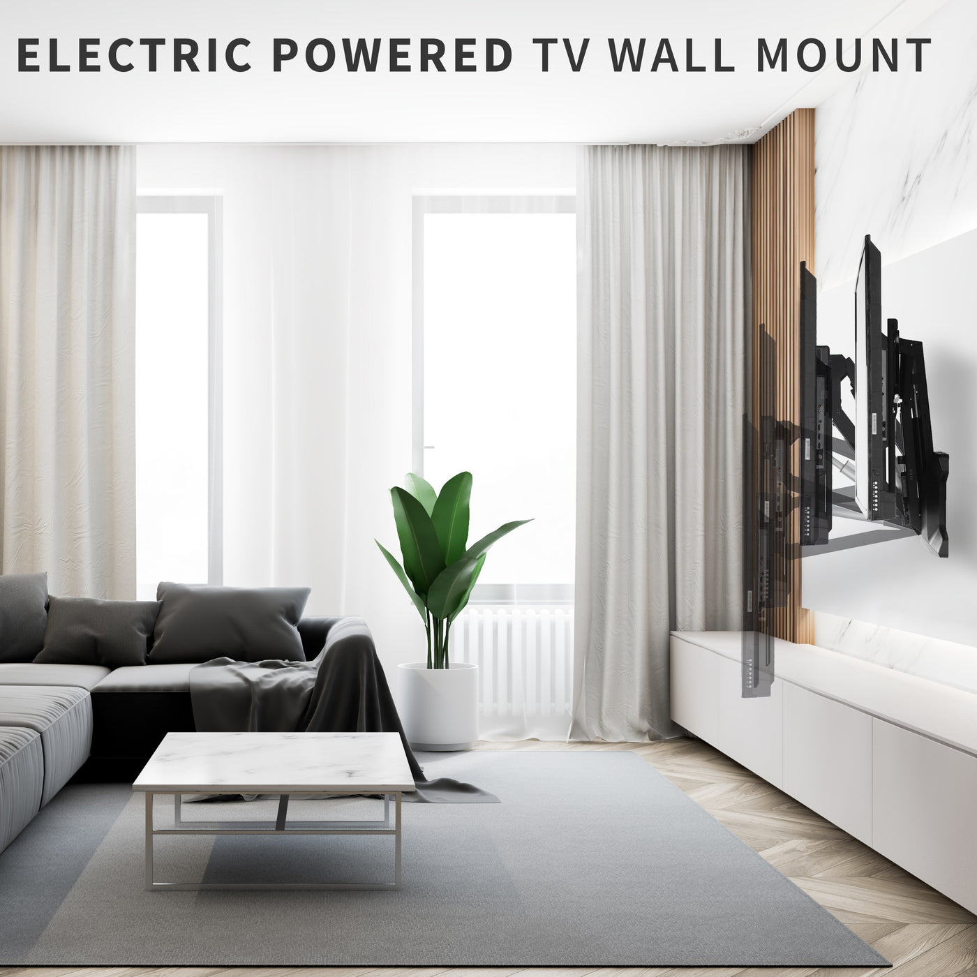 Lower or elevate your TV for the most comfortable viewing angles from wherever you are.