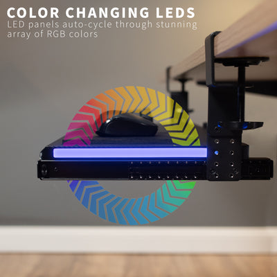 Auto cycle LED color-changing light for an extra fun office space or gaming space set up.