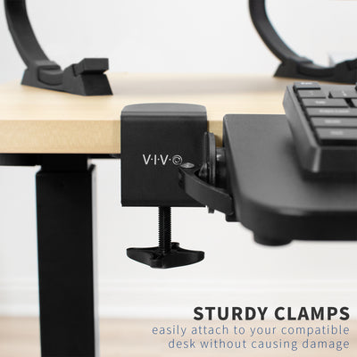 Sturdy clamps attach to your desk for smooth pain-free installation.