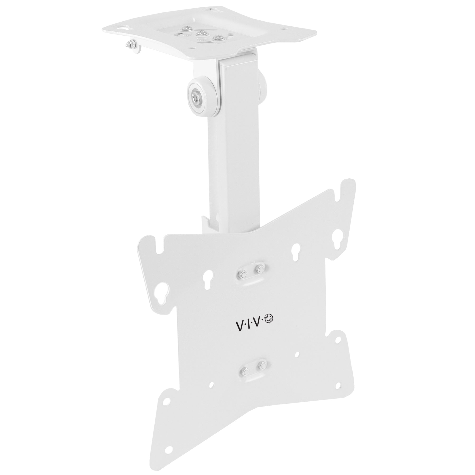 Sturdy flip down ceiling mount for TVs and monitors.