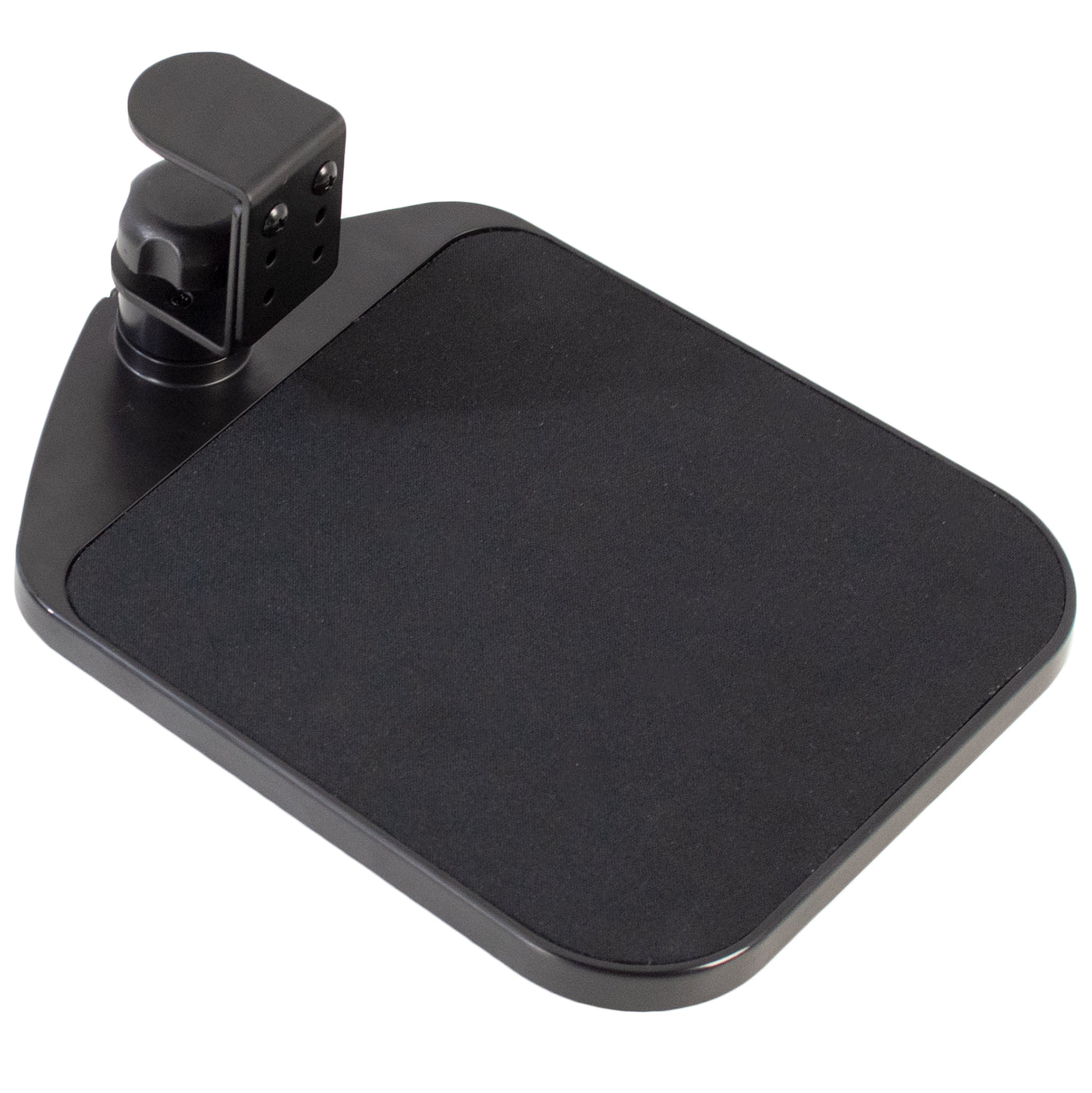 Black quick attach clamp-on mouse pad.