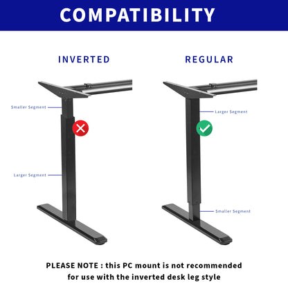 Under Desk Leg Clamp PC Mount