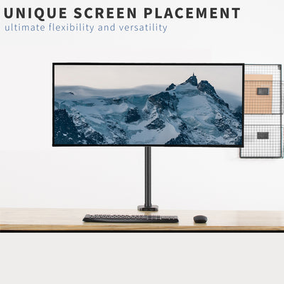 Access unique screen placement with this pole-adapting monitor mount TV plate.