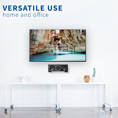 Versatile use of soundbar brackets that can be added to any space at work or home.