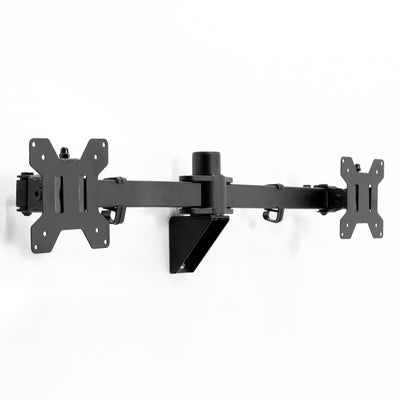 Telescoping dual monitor wall mount.