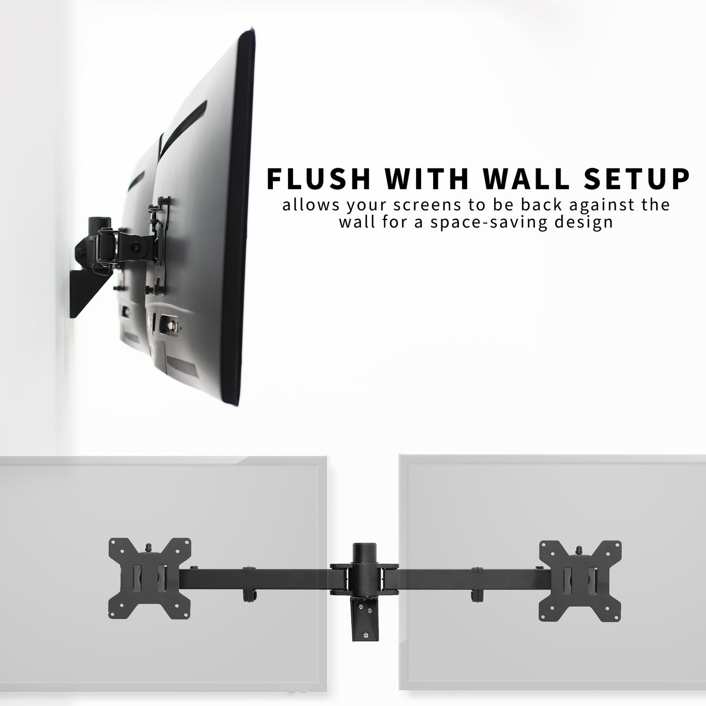 This wall mount runs flush to the wall for a sleek modern look.