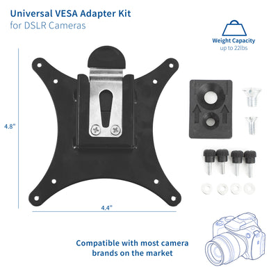 VESA adapter camera kit with included hardware.