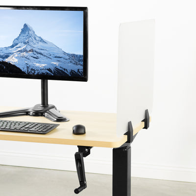 Frosted Clamp-on Desk Privacy Panels
