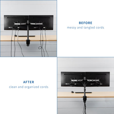 Maintain a clean workspace with cable management.
