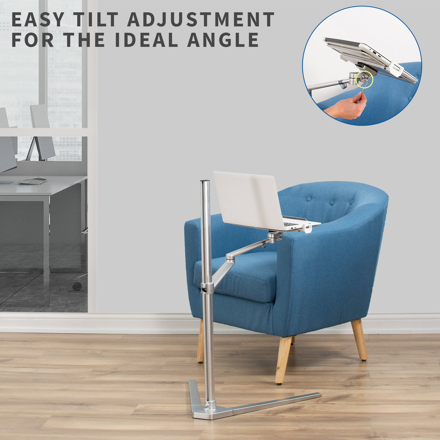 Tilt adjustment made easy with an Allen key for secure angles.