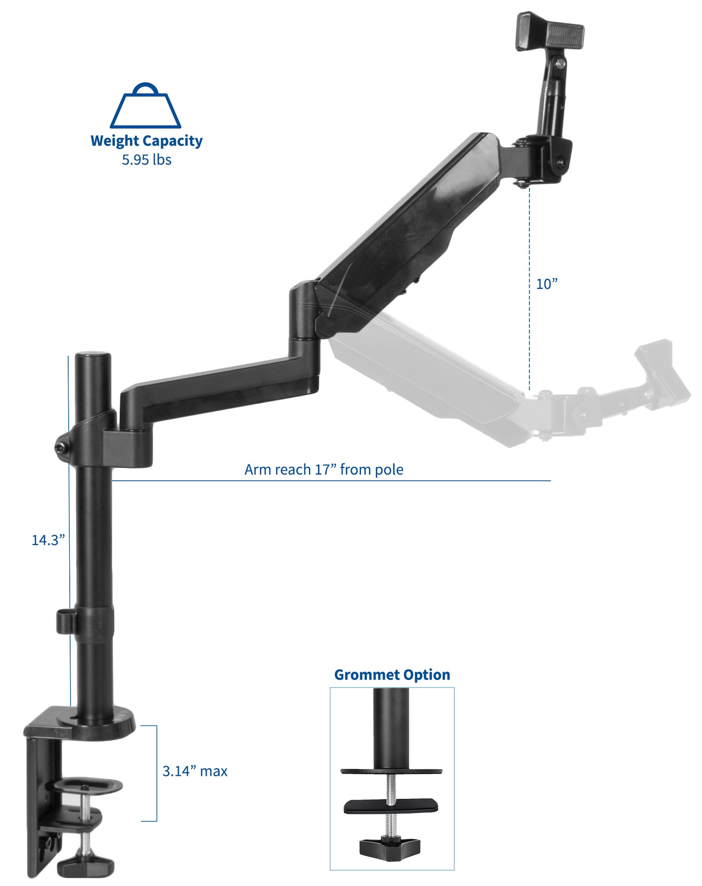 Adjustable microphone mount from VIVO.