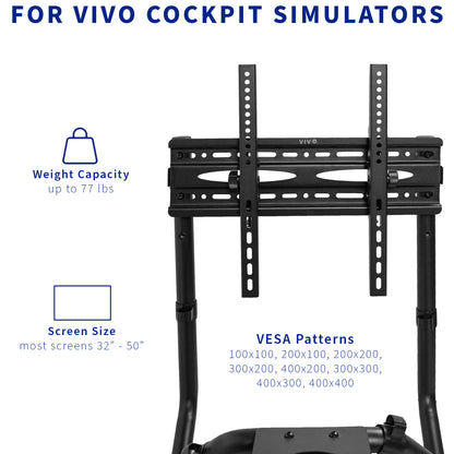 Securely install a large screen to this sturdy mount, compatible with most screens.