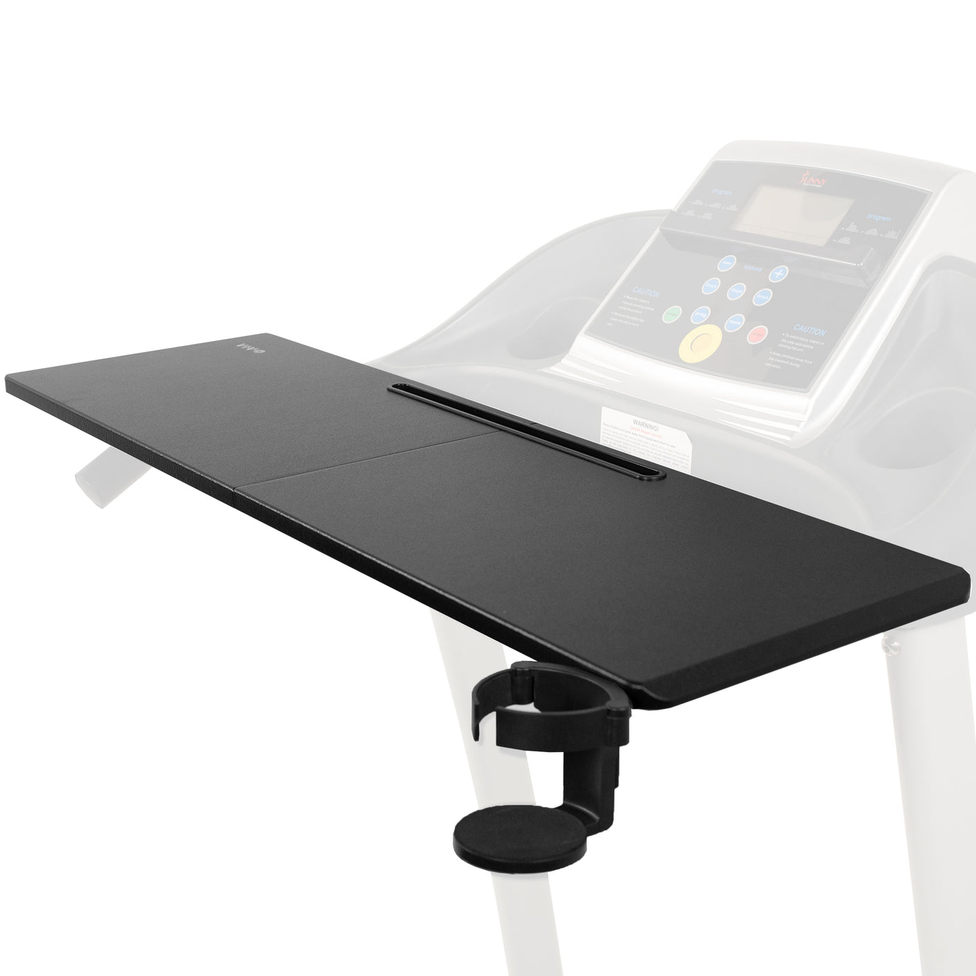 Universal Laptop Treadmill Desk Attachment with Cupholder and Tech Slot