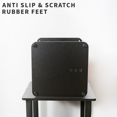  Anti-slip and scratch rubber feet of anti-gravity floating speaker stand.