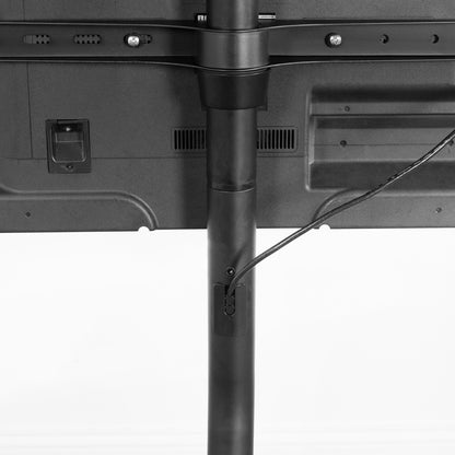 Black V-Base Studio TV Stand cable management