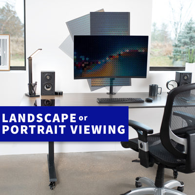 Enjoy the option of landscape or portrait viewing with this monitor mount.