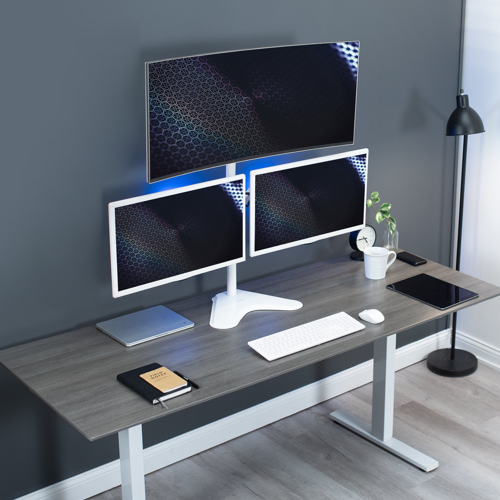 Triple Monitor Desk Stand