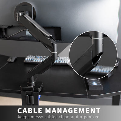  The ultimate ultra-wide mount for gamers and content creators alike, this premium stand perfectly counterbalances the weight of your 17” to 49” monitor (up to 44 lbs) for optimal ergonomic positioning. 