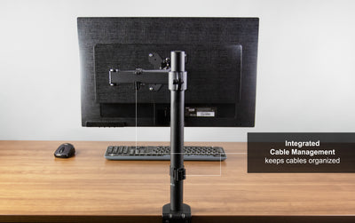 Single Monitor Desk Mount with Cable Management