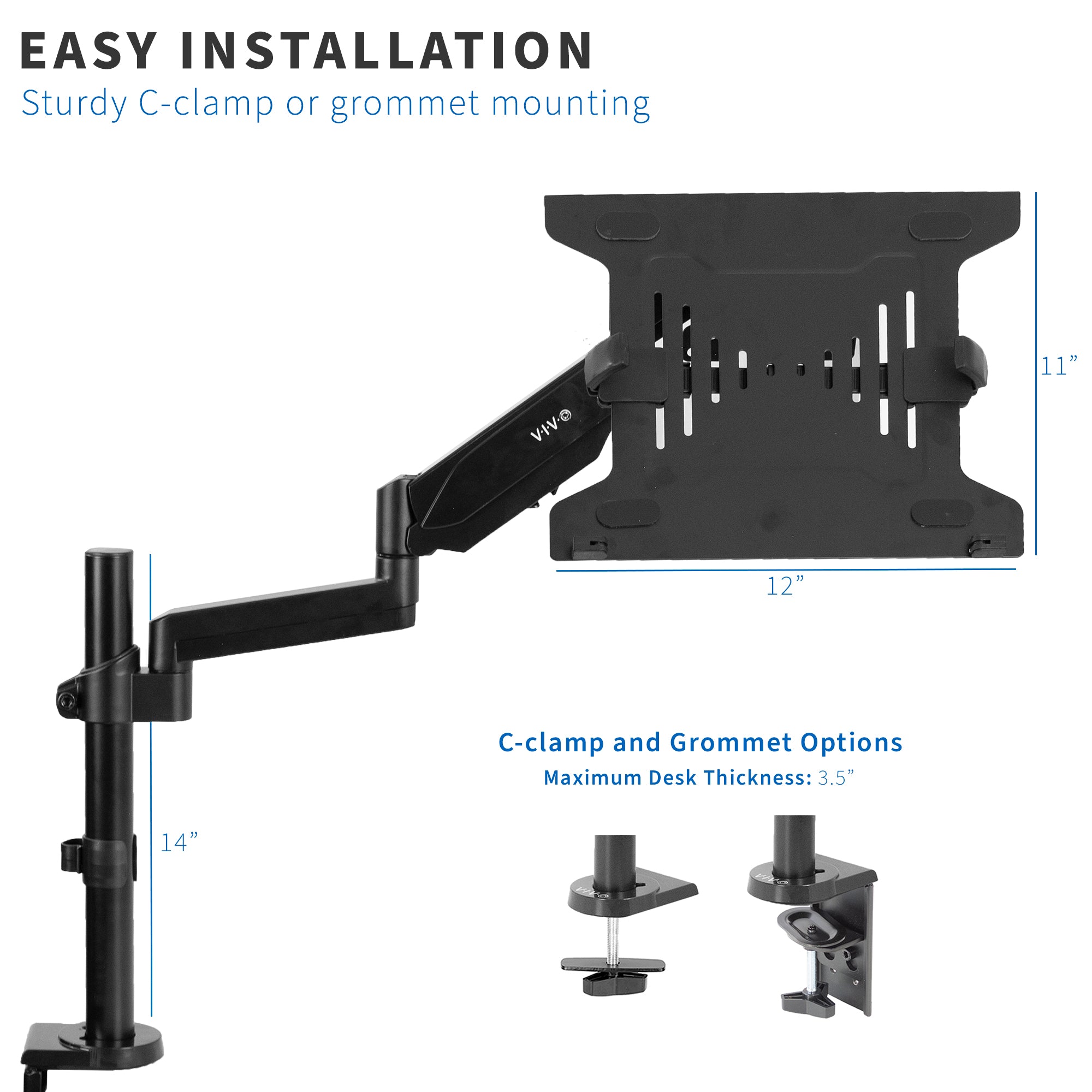 Laptop Desk Mount easy installation