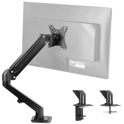 Pneumatic Arm Single Monitor Desk Mount  