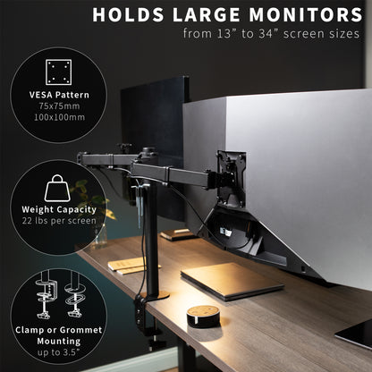 Dual Monitor Desk Mount