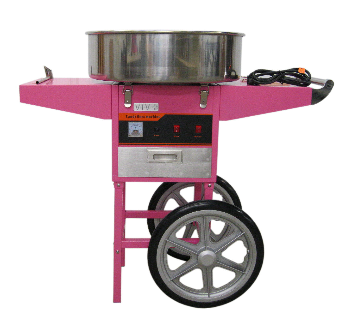 Pink Large Electric Commercial Cotton Candy Machine and Cart